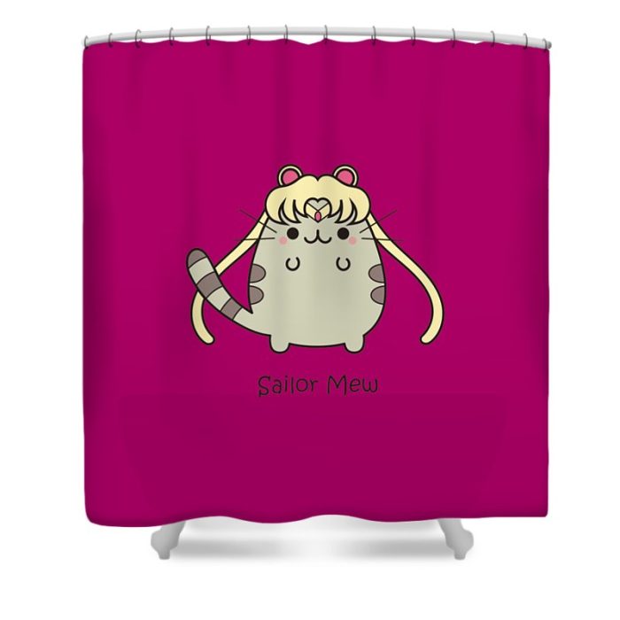 sailor cat moon dena yuninda transparent - Anime Shower Curtains Store