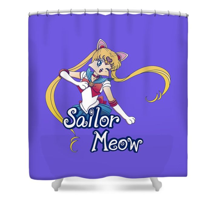 sailor cat moon vegha amelia transparent - Anime Shower Curtains