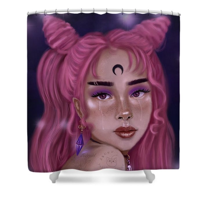 sailor moon chibiusa lazy sheba - Anime Shower Curtains