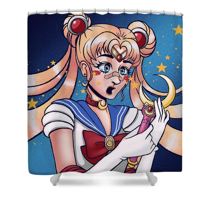 sailor moon fan art ptii skylar b dillon - Anime Shower Curtains