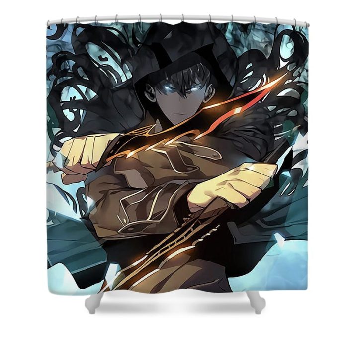 solo leveling dat khong chin luong - Anime Shower Curtains