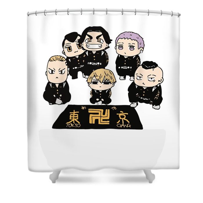 tokyo revenges draken chibi sticker dnt prints transparent - Anime Shower Curtains