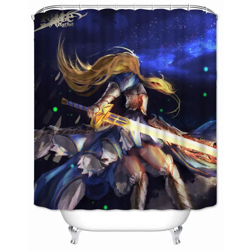 Musife Custom Fate stay night Shower Curtain Waterproof Polyester Fabric Bathroom With Hooks DIY Home Decor 8 - Anime Shower Curtains