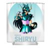 classic art saint seiya dragon gifts idea lotus leafal transparent - Anime Shower Curtains