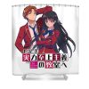 design classroom of the elite anime kiyokata and horikita gifts for fans douxie grimo transparent - Anime Shower Curtains