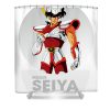 funny saint seiya art pegasus anime gifts for fans lotus leafal transparent - Anime Shower Curtains