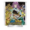 funny saint seiya characters gifts idea lotus leafal transparent - Anime Shower Curtains