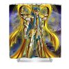 golden aquarius saint in divine armor charlie jauregui - Anime Shower Curtains