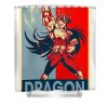 graphic saint seiya dragon anime gifts for fans lotus leafal transparent - Anime Shower Curtains