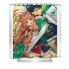 naofumi and raphtalia the rising of the shield hero anime classic anime lotus leafal transparent - Anime Shower Curtains