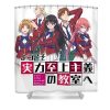 retro classroom of the elite anime characters gifts for fans douxie grimo transparent - Anime Shower Curtains