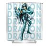 retro dragon saint seiya anime manga for fans lotus leafal transparent - Anime Shower Curtains