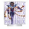 retro phoenix saint seiya anime manga for fans lotus leafal transparent - Anime Shower Curtains