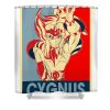 retro saint seiya art cygnus characters anime manga for fans lotus leafal transparent - Anime Shower Curtains