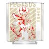 retro saint seiya art pegasus characters anime manga for fans lotus leafal transparent - Anime Shower Curtains