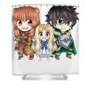 retro the rising of the shield hero characters adventure manga series lotus leafal transparent - Anime Shower Curtains