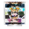 vintage saint seiya anime characters gifts idea lotus leafal transparent - Anime Shower Curtains