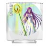 vintage saori art saint seiya anime manga for fans lotus leafal transparent - Anime Shower Curtains