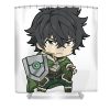 vintage the rising of the shield hero naofumi anime japanese manga for fans lotus leafal transparent - Anime Shower Curtains