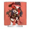 1 amber genshin impact waifu anime manga series fanart hentai ahegao oppai mad lab - Anime Shower Curtains