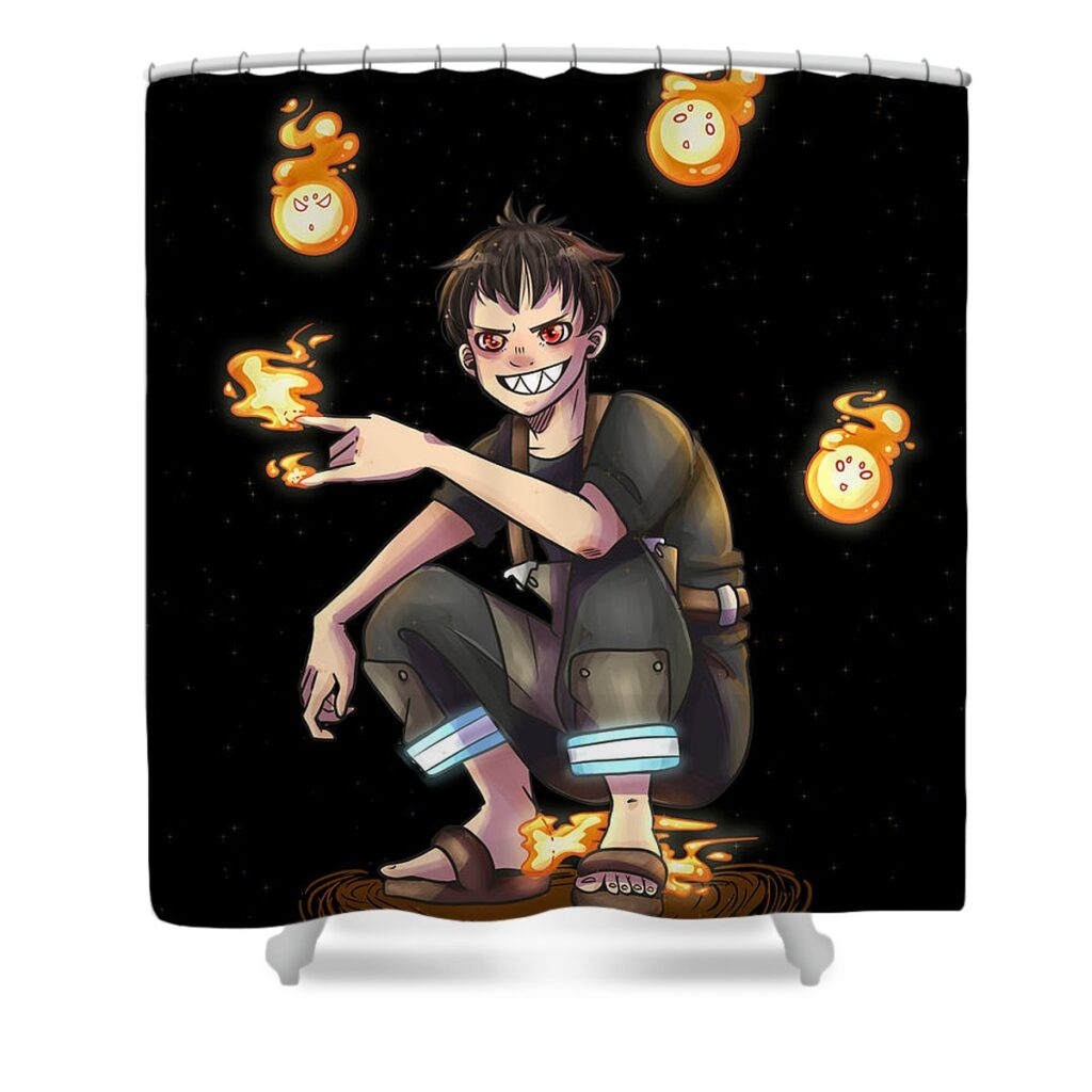 1 fire force berks - Anime Shower Curtains