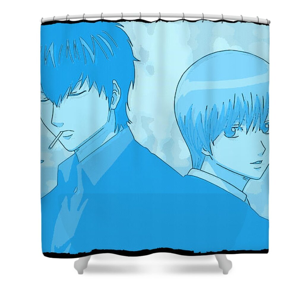 1 gintama lora battle - Anime Shower Curtains