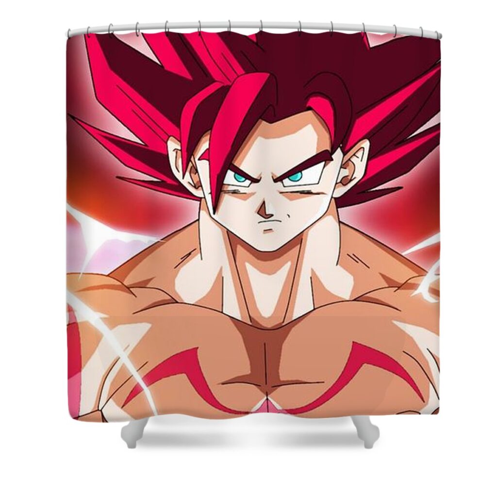 1 goku super saiyan babbal kumar - Anime Shower Curtains
