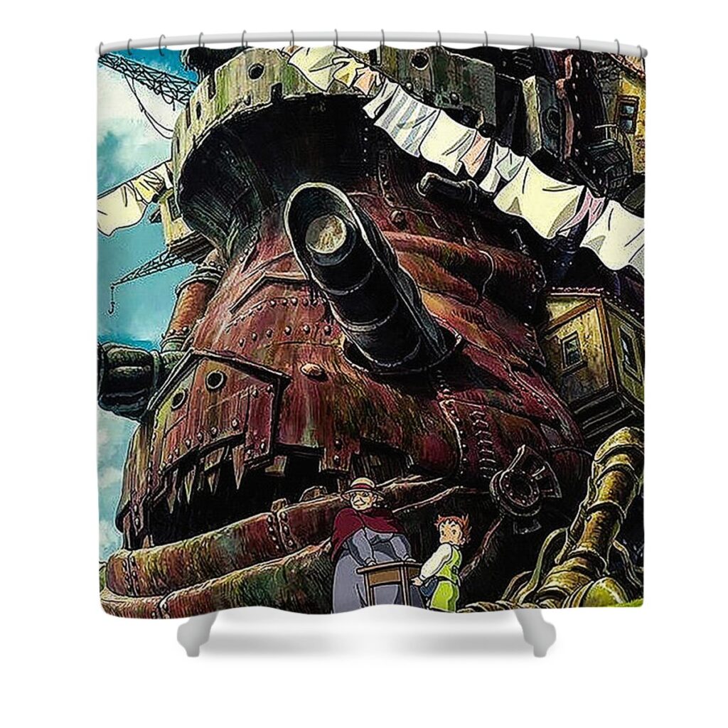 1 howls moving is castle laura gathercole - Anime Shower Curtains
