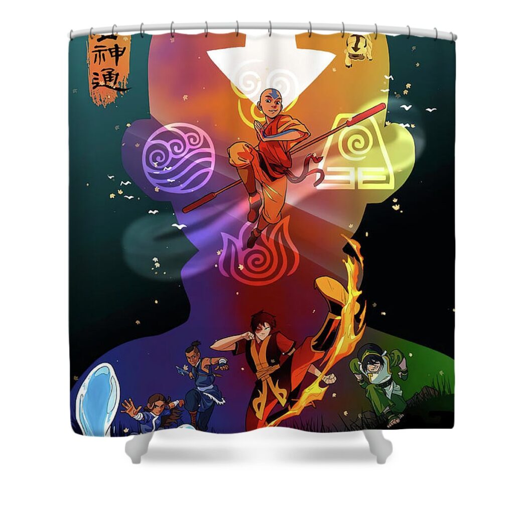 10 avatar the last airbender herbert spears - Anime Shower Curtains