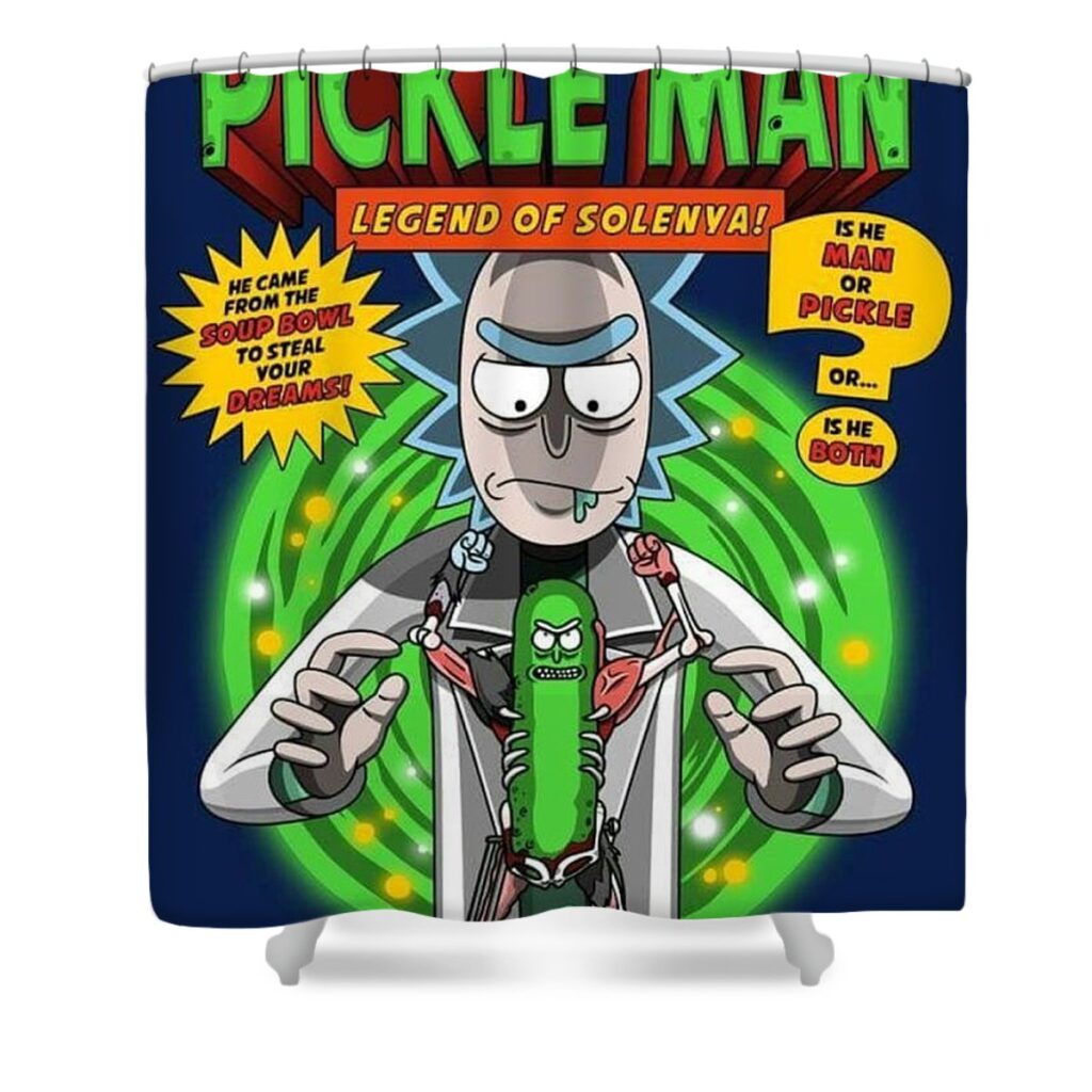 11 rick and morty richard mohler - Anime Shower Curtains