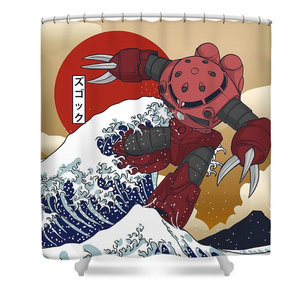 19 gundam casey stone - Anime Shower Curtains