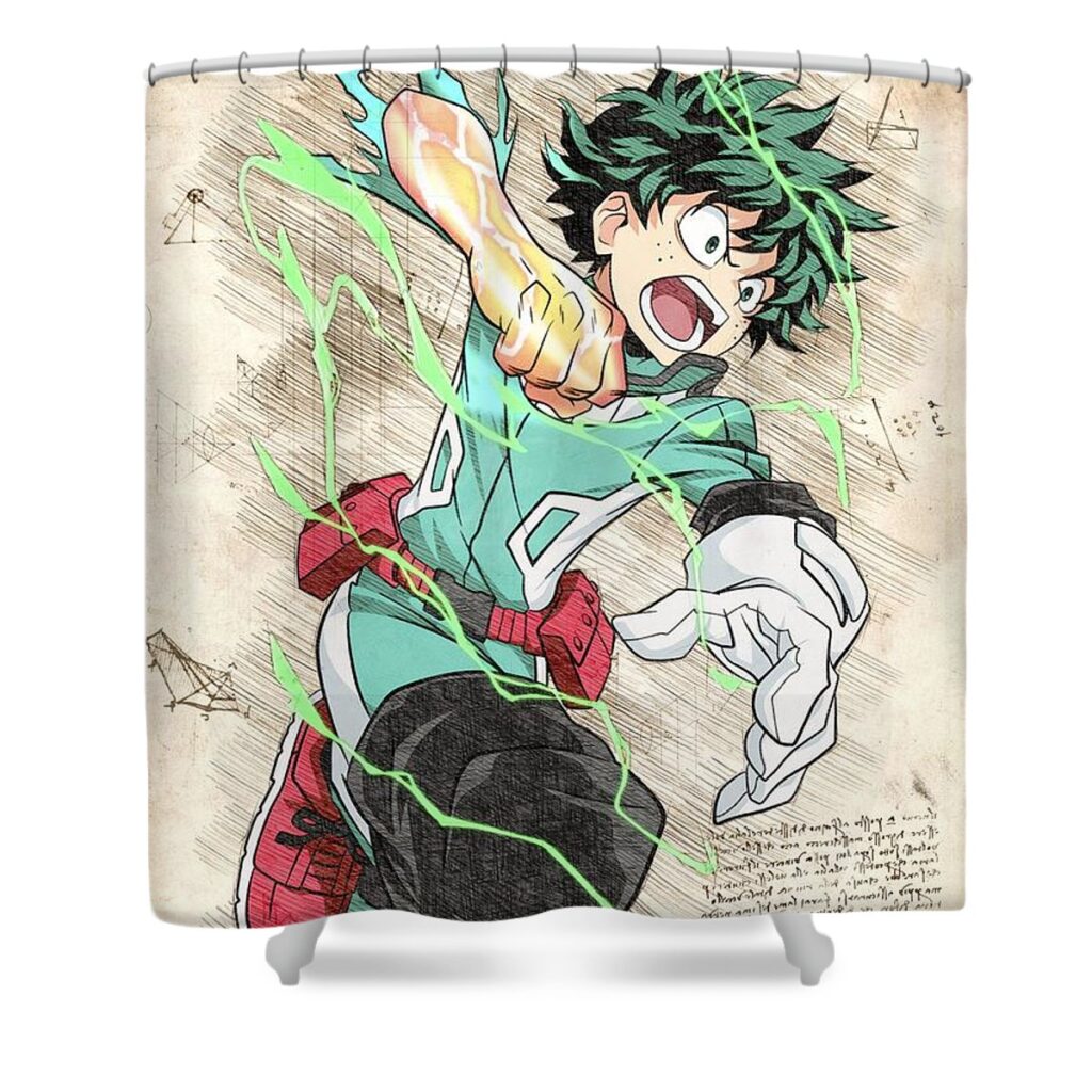 2 deku artwork big mart - Anime Shower Curtains