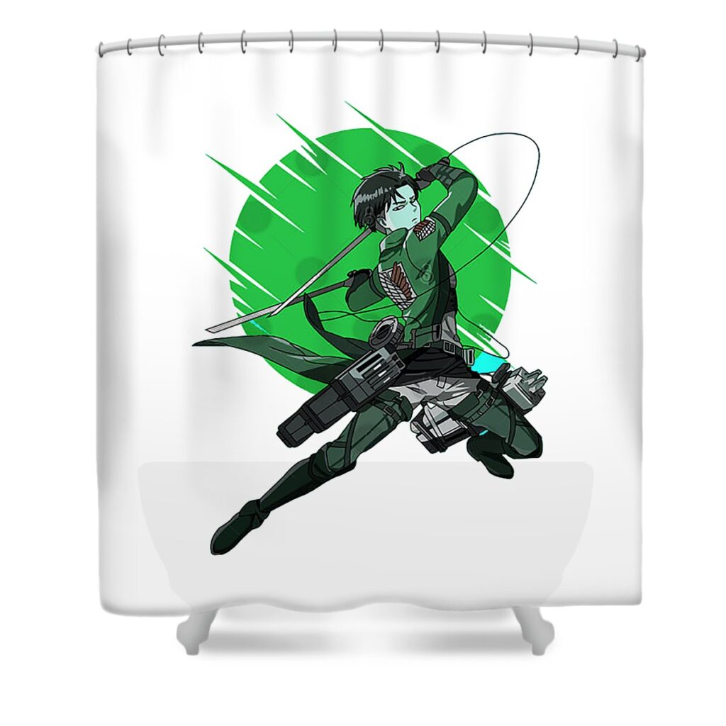 2 levi ackerman lauren moran transparent - Anime Shower Curtains