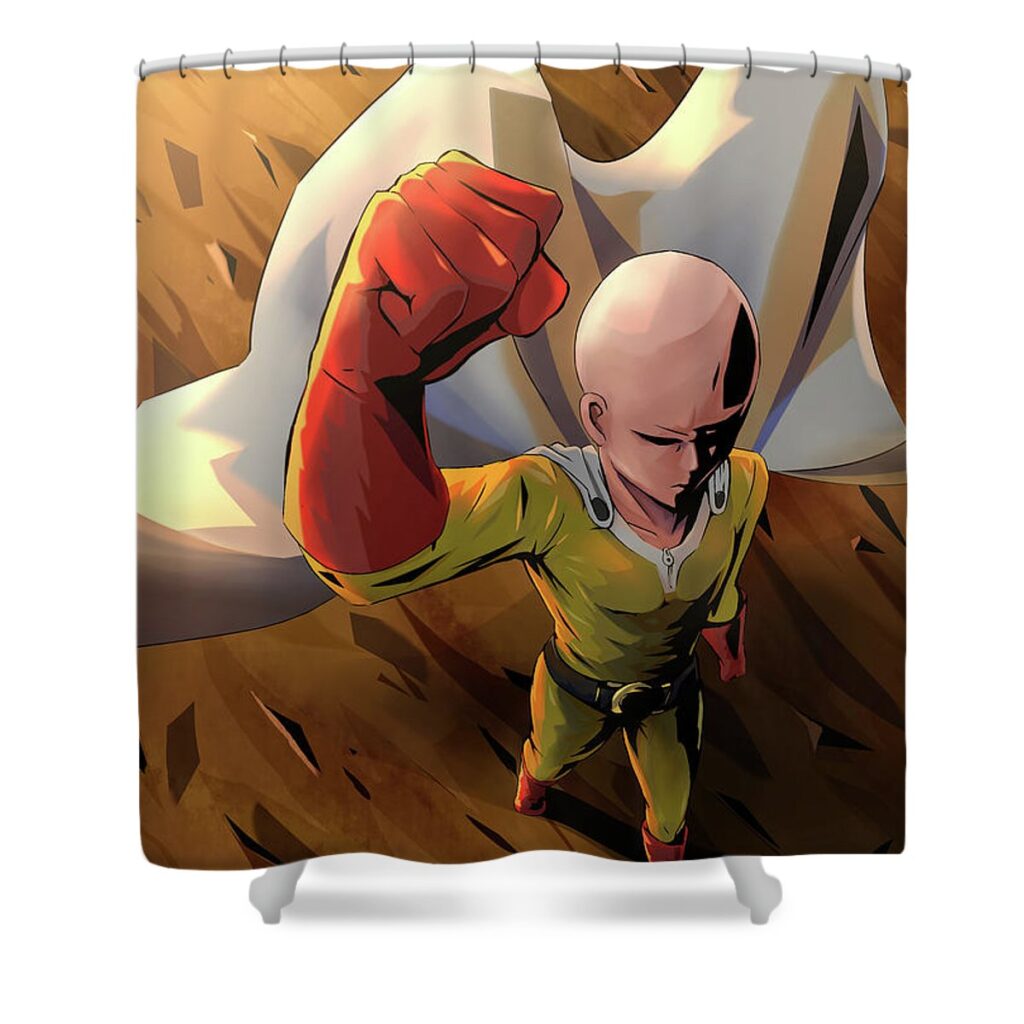 2 saitamathe hero nobody expected teddie stibbs - Anime Shower Curtains