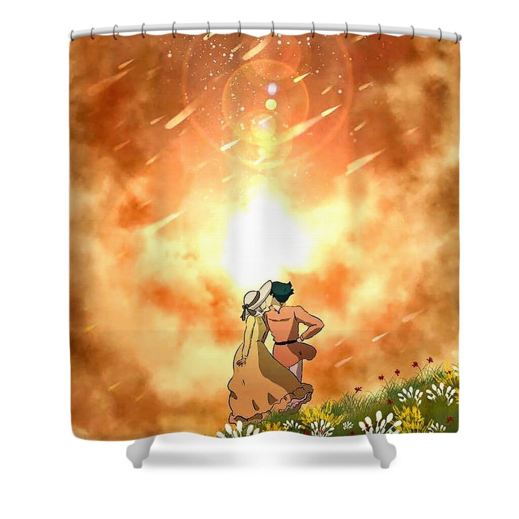 20 howls moving is castle laura gathercole - Anime Shower Curtains