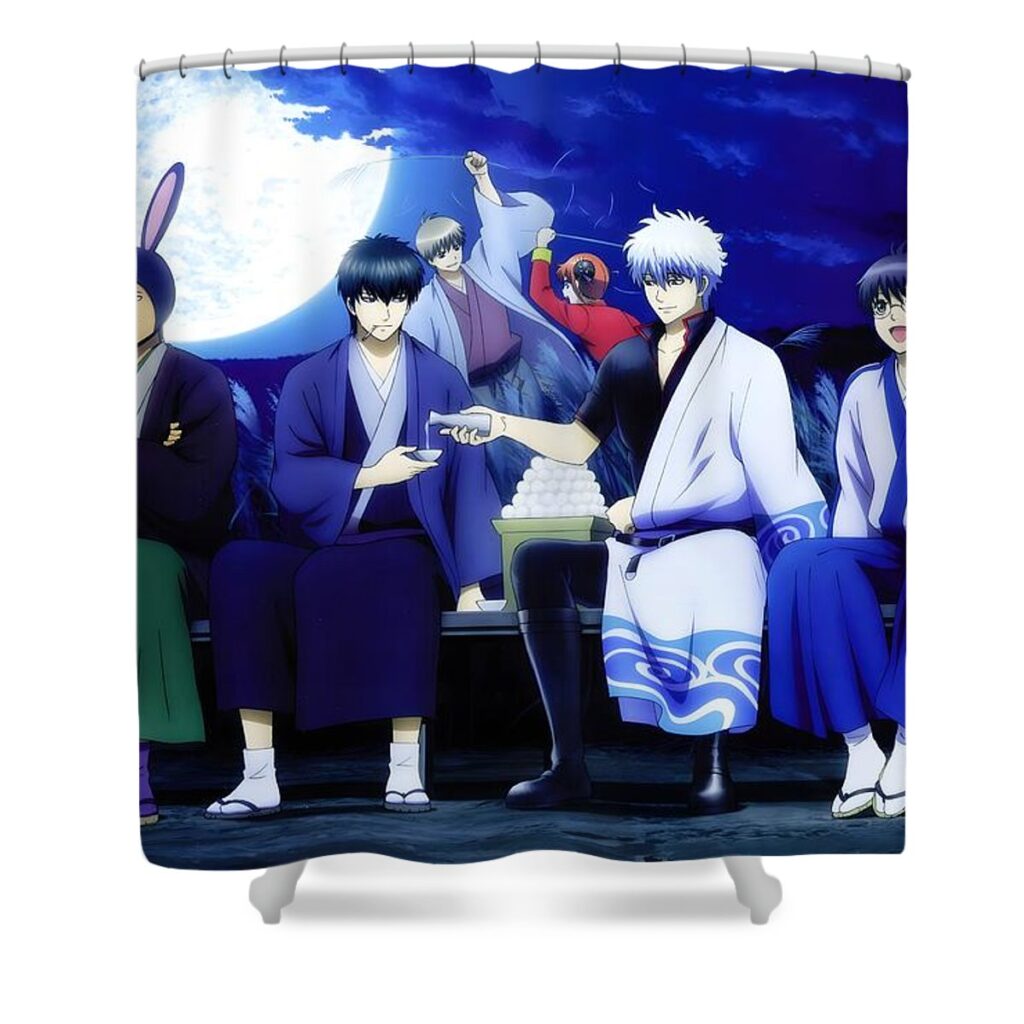 3 gintama celestina paul - Anime Shower Curtains
