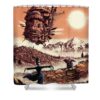 3 howls moving castle jesse corum - Anime Shower Curtains