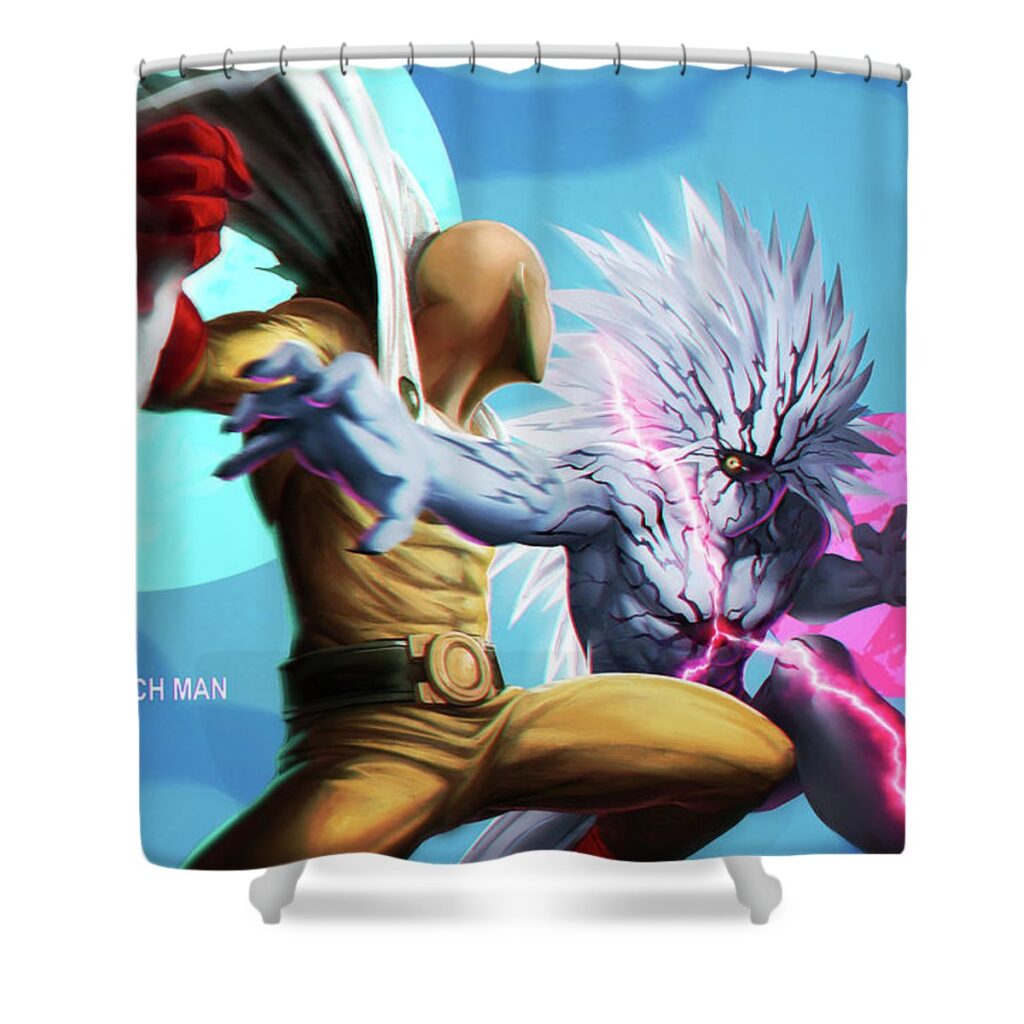 3 saitama the hero nobody expected teddie stibbs - Anime Shower Curtains