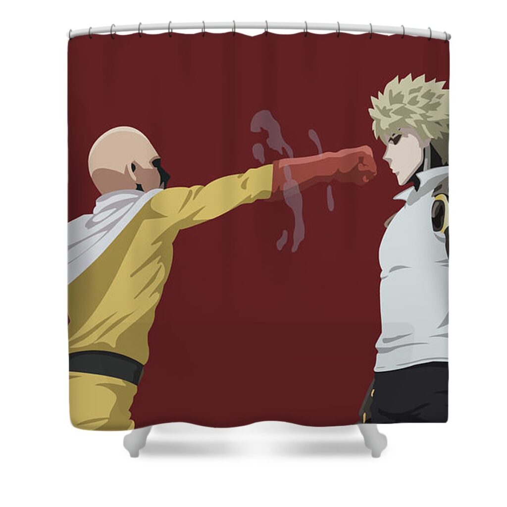 5 saitama the hero nobody expected teddie stibbs - Anime Shower Curtains