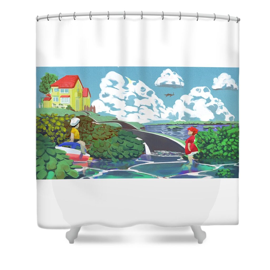 6 ponyo five alsem transparent - Anime Shower Curtains