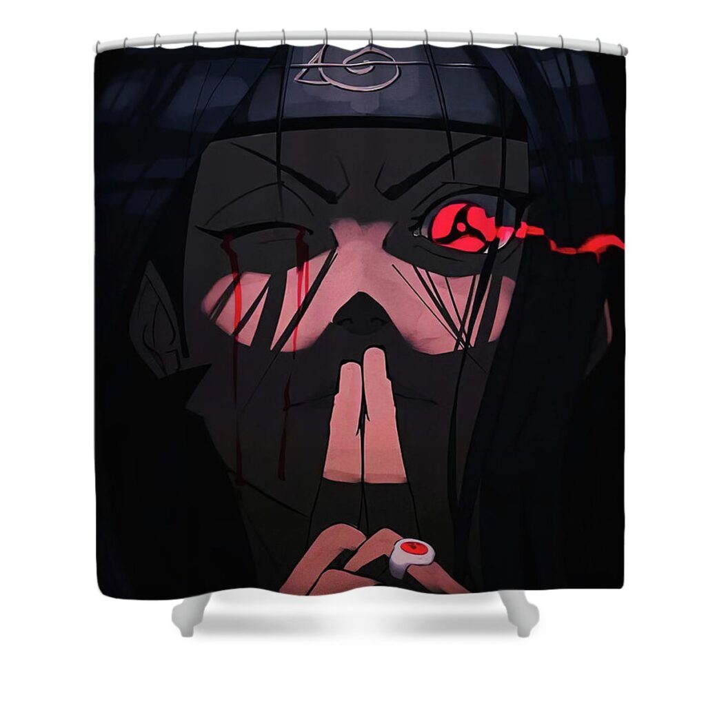 8 sharingan itachi nguyen hai - Anime Shower Curtains