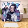 Anime Demon Slayer 3D Printed Shower Curtains Bath Products Bathroom Decor with Hooks Waterproof 05 16 - Anime Shower Curtains