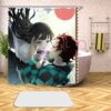 Anime Demon Slayer 3D Printed Shower Curtains Bath Products Bathroom Decor with Hooks Waterproof 05 17 - Anime Shower Curtains