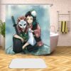 Anime Demon Slayer 3D Printed Shower Curtains Bath Products Bathroom Decor with Hooks Waterproof 05 6 - Anime Shower Curtains