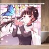 Anime Demon Slayer Waterproof Shower Curtains Cartoon Gif Bathroom Decoration with Hook 3D Print Bath Drapes - Anime Shower Curtains