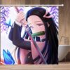 Anime Demon Slayer Waterproof Shower Curtains Cartoon Gif Bathroom Decoration with Hook 3D Print Bath Drapes 6 - Anime Shower Curtains