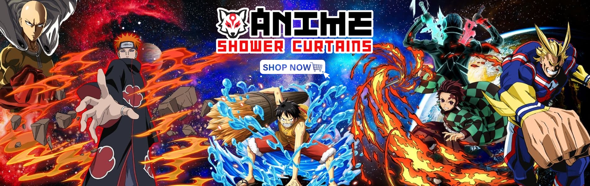 Anime SHOWER CURTAINS Banners - Anime Shower Curtains
