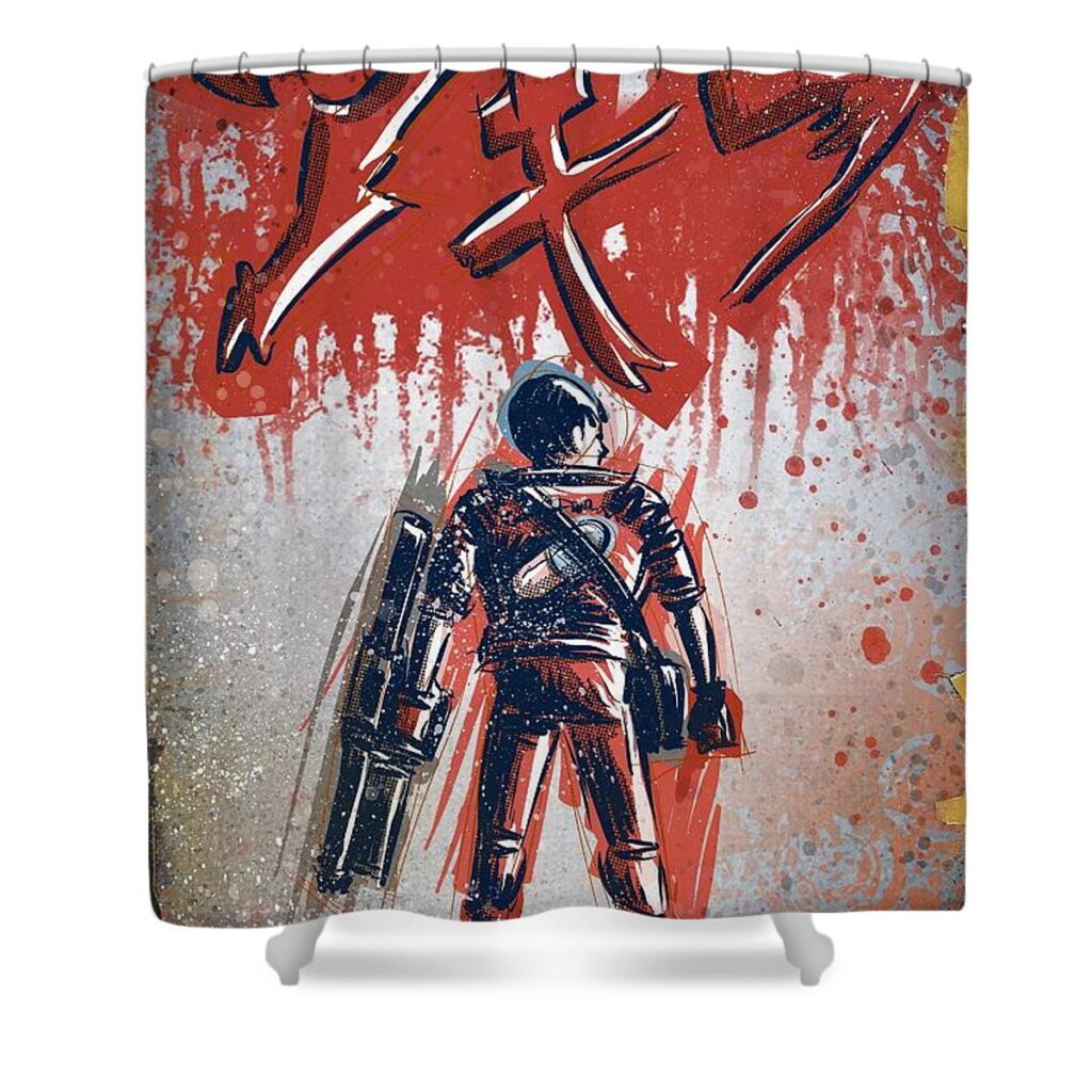 akira kaneda joseph badon - Anime Shower Curtains
