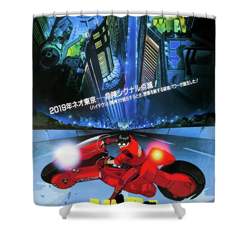 akira movie poster wall hanging fred santana - Anime Shower Curtains