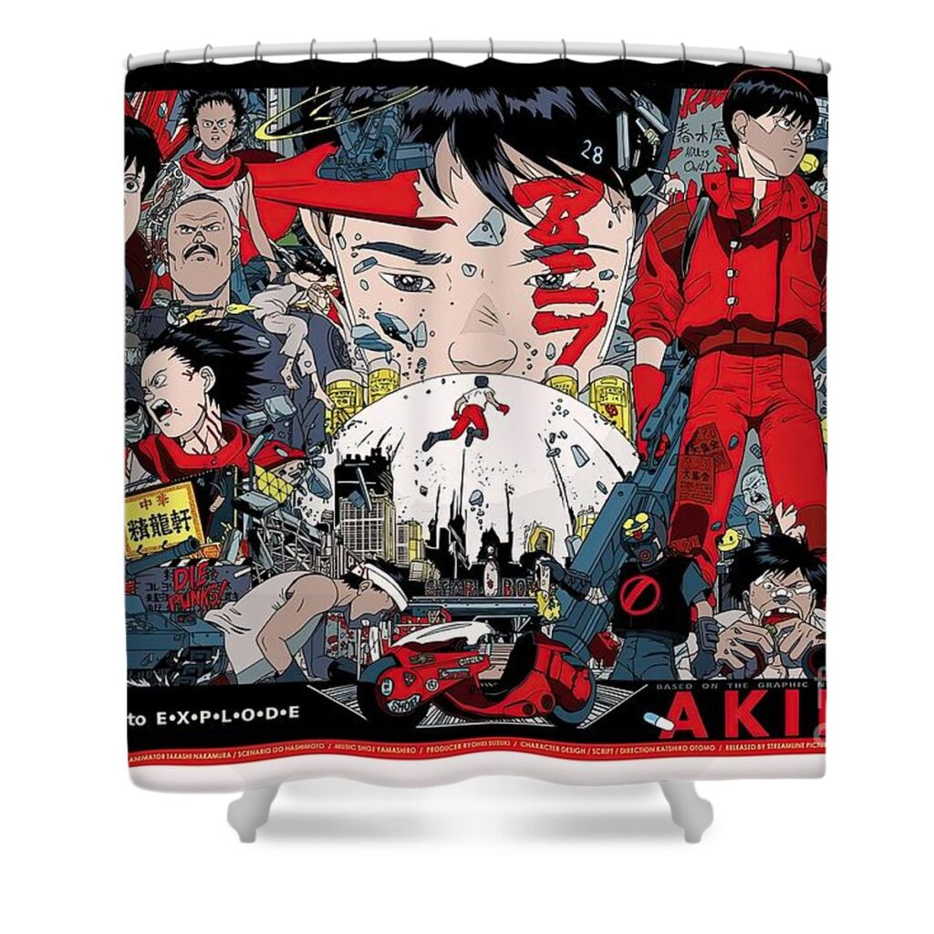 akira poster dominic parker - Anime Shower Curtains